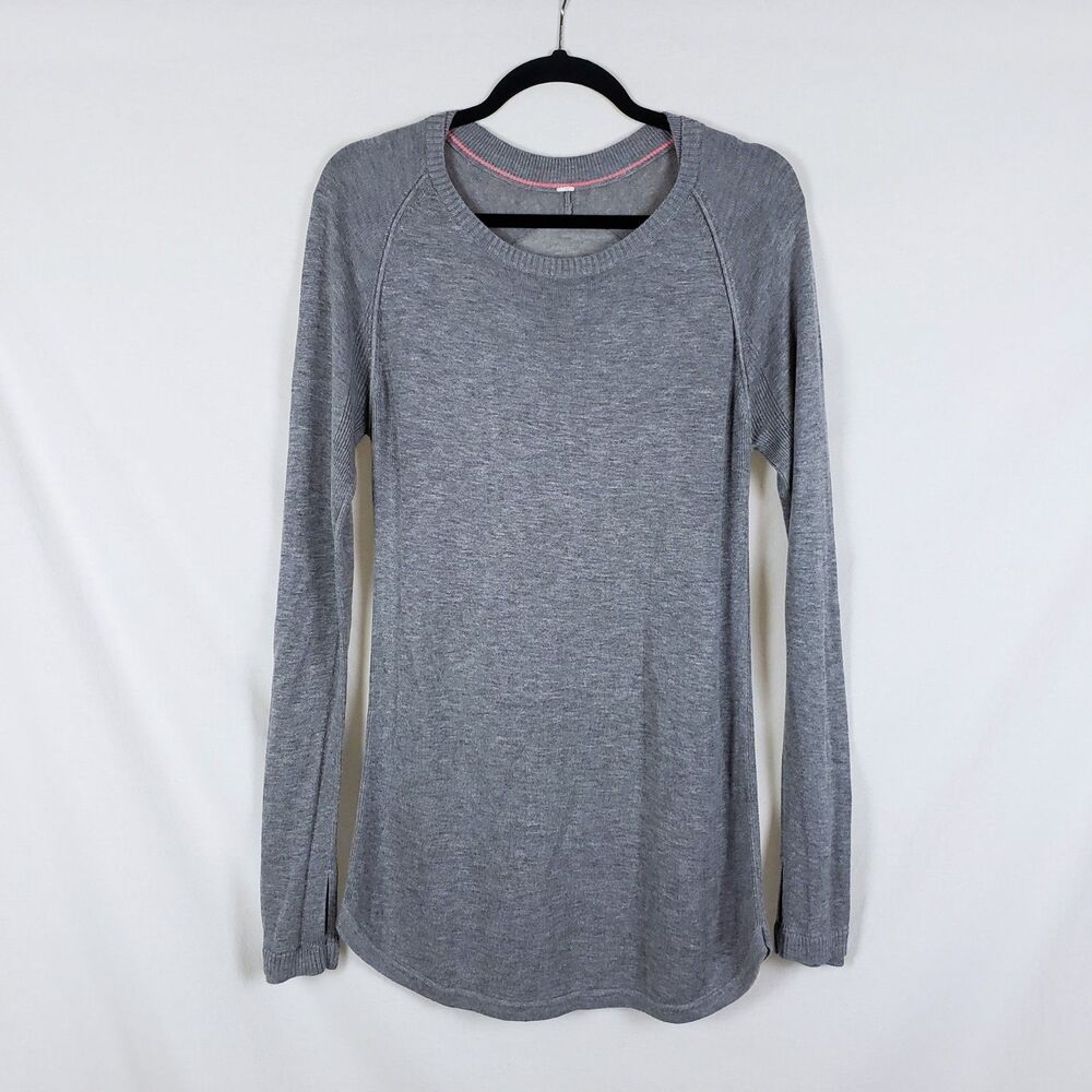 Lululemon Womens 6? Sunshine Coast Long Sleeve Sweater Cashmere-Blend Thumbholes